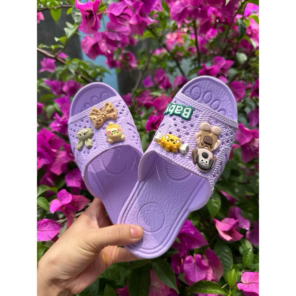 Dép tổ ong nhiều màu Nam/Nữ kèm sticker, dép đi trong nhà ngoài trời chống trơn trượt siêu nhẹ