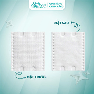 [COMBO 3] Bông tẩy trang Silkee Supreme Square 225 Miếng Vuông - Cotton Mềm Mịn, Không Xơ Bông