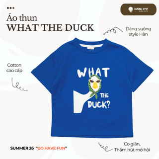 S26 Áo thun trẻ em cotton Vịt WTDUCK size 14-38KG dáng suông style Hàn Quốc | Dương Oyy D010426234