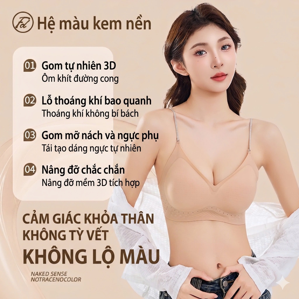 Áo Ngực Su Đúc Santony 623 Siêu Phẩm 3 Cách Mặc Khoét Lưng Sâu Chống Tuột Chuyên Dụng Cho Áo Hở Lưng
