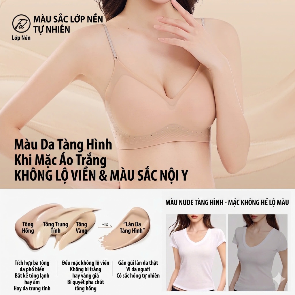 Áo Ngực Su Đúc Santony 623 Siêu Phẩm 3 Cách Mặc Khoét Lưng Sâu Chống Tuột Chuyên Dụng Cho Áo Hở Lưng