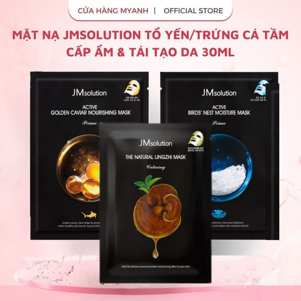 [QUÀ TẶNG RANDOM MẶT NẠ] Mặt Nạ JMsolution Trứng Cá tâm/Tổ Yến/ Linh chi- Cấp Ẩm, Phục Hồi Tái Tạo Da 30ml