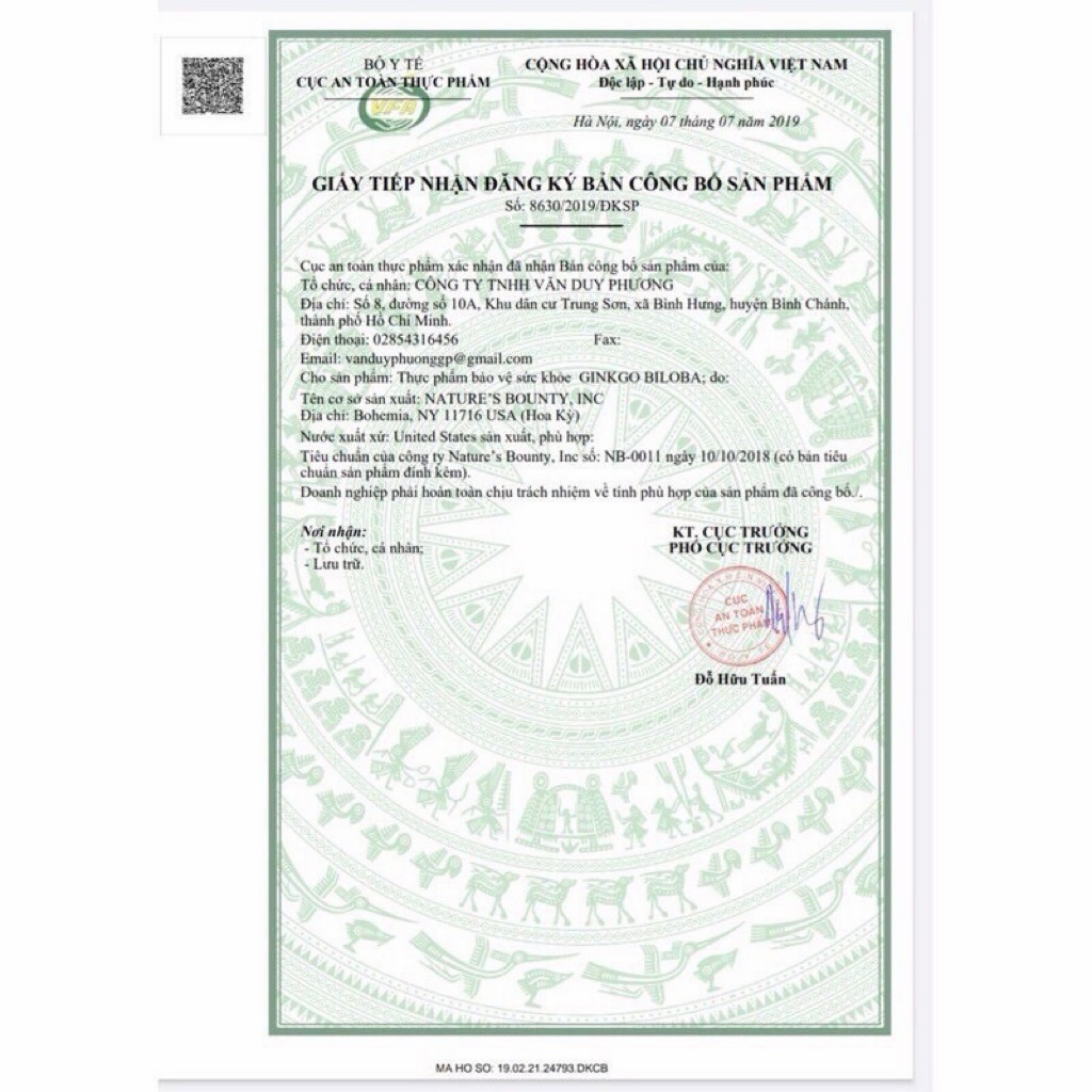 Bổ não ginkgo biloba 300v ( date mới)