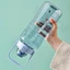 Bình nước trong suốt dung tích 2L, có vạch nhắc giờ, kèm stick dễ thương - tiện dụng, an toàn