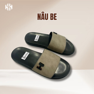 [SALE 7.7 GIẢM 30K] Dép Nam Quai Ngang Đế Cao 2cm Quai Da Mềm Đính Logo Nhiều Mẫu, Êm Chân, Đế Chống Trơn Trượt