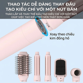 Máy Sấy Tóc Tạo Kiểu 5in1 Lokykin Fitz AirStyler Đa Chức Năng Công Nghệ Ion Giảm Hư Tổn Tóc 1300W