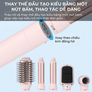 Máy Sấy Tóc Tạo Kiểu 5in1 Lokykin Fitz AirStyler Đa Chức Năng Công Nghệ Ion Giảm Hư Tổn Tóc 1300W