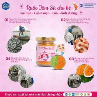 🥇 [THƯỢNG HẠNG] Ruốc Tôm Sú, Chà Bông Tôm Sú Cho Bé Ăn Dặm, chính hãng Lê Gia, thơm ngon, đảm bảo