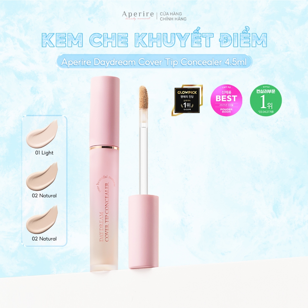 Che Khuyết Điểm Aperire Mỏng Nhẹ Lâu Trôi 4.5ml Daydream Cover Tip Concealer Hasaki Chính Hãng