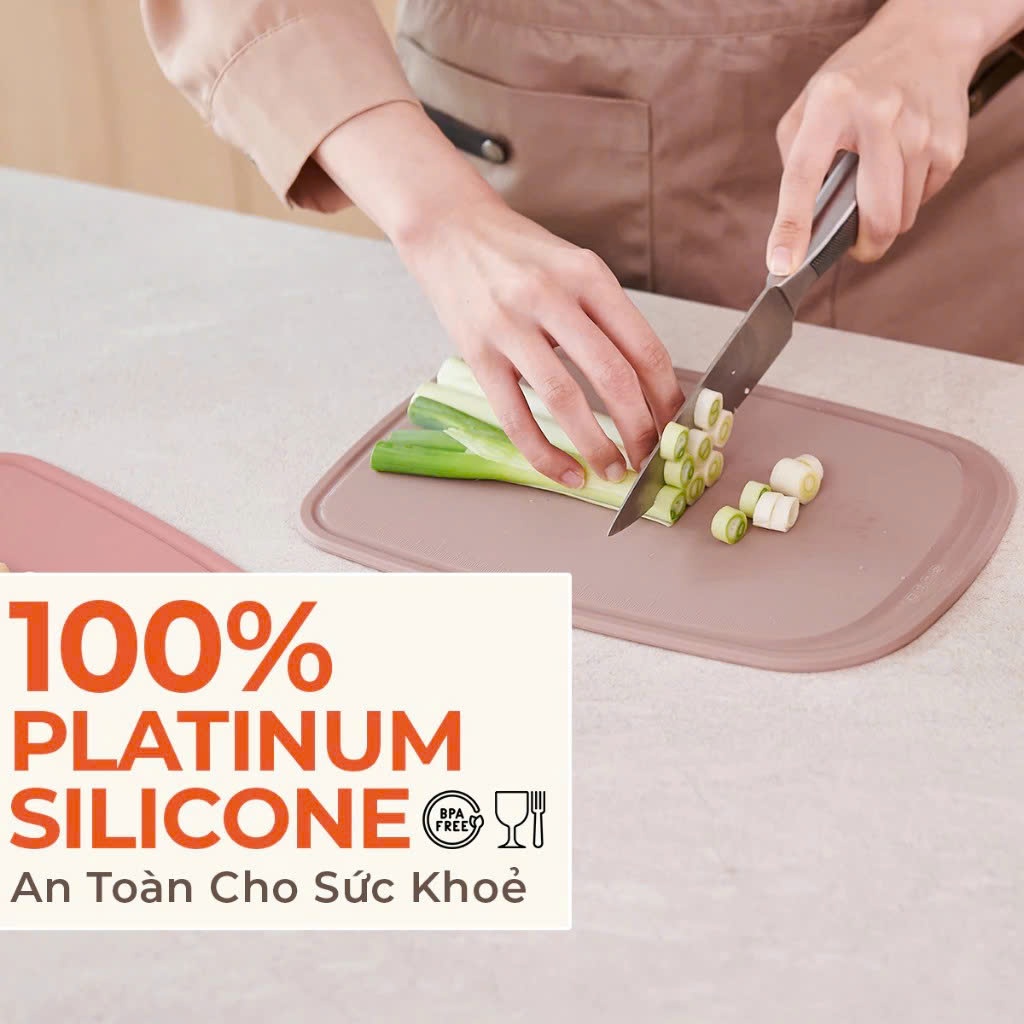 Thớt Firgi Platinum Silicone Kháng Khuẩn Hai Mặt An Toàn Chế Biến Thức Ăn Dặm Cho Bé