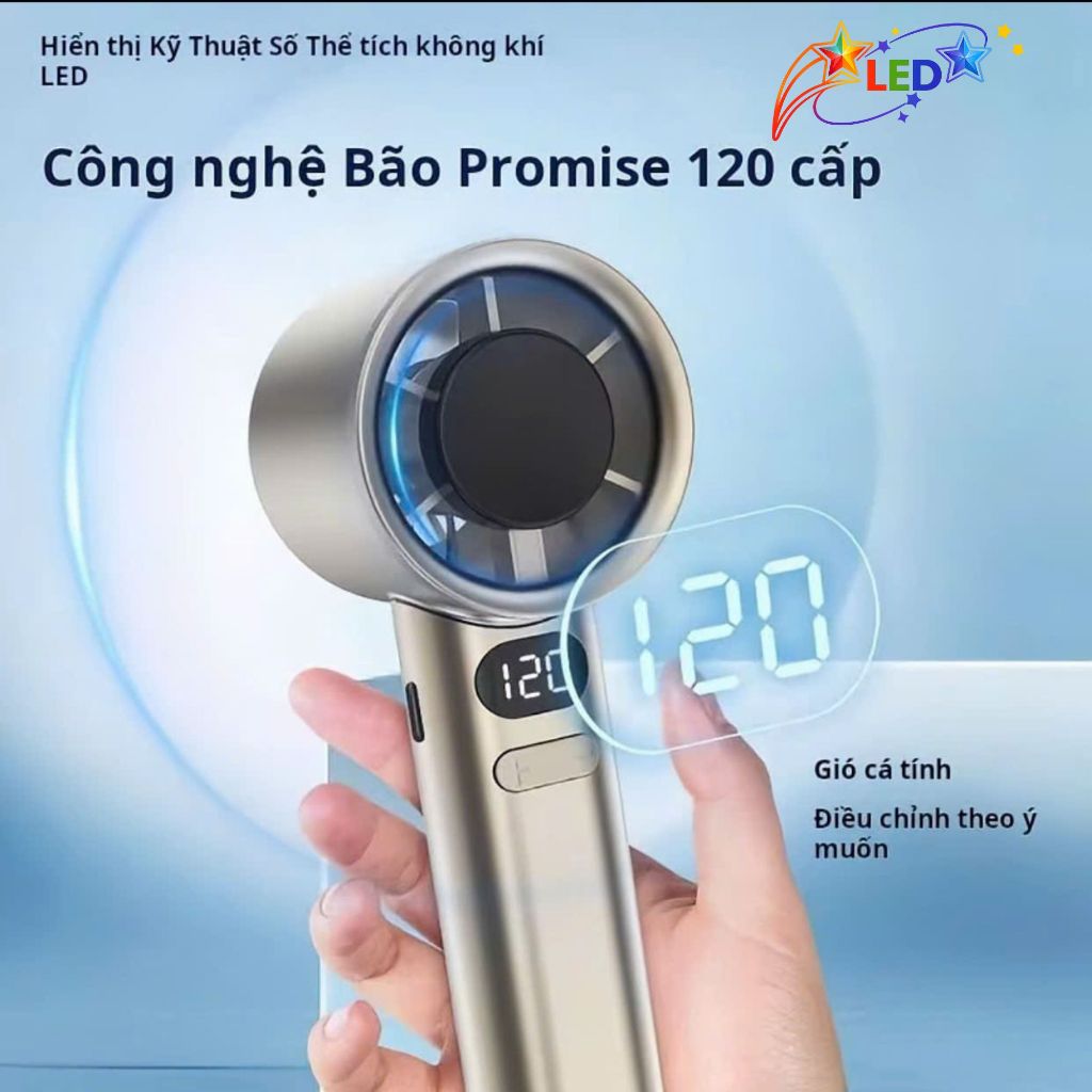 Quạt turbo M11 Màn hình kỹ thuật số điều chỉnh tốc độ vô cấpTốc độ cao và gió mạnh,Nhỏ Gọn Tiện Lợi