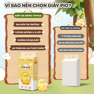 Thùng 4 Bịch Khăn Giấy Pio TopGia 200 Lần Rút Cao Cấp Chắc Chắn Siêu Dai Mềm Mịn
