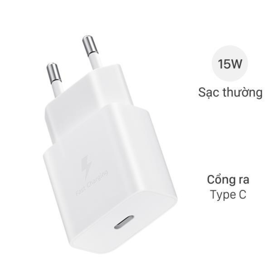 Củ Sạc Adapter Sạc Nhanh Type C 15W Samsung EP-T1510N - Hàng Chính Hãng
