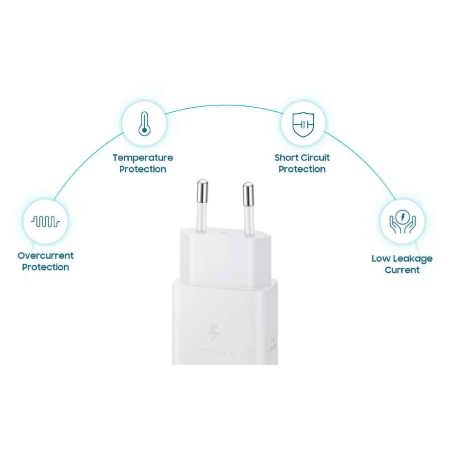 Củ Sạc Adapter Sạc Nhanh Type C 15W Samsung EP-T1510N - Hàng Chính Hãng