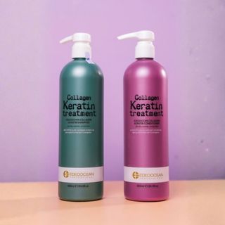 Cặp Dầu Gội Xả Ededocean Collagen Keratin 800ml CB0346 - Phục Hồi Tóc Hư Tổn & Ngăn Rụng Tóc