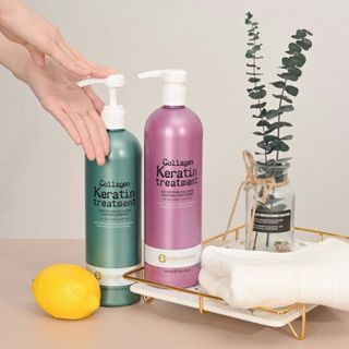 Cặp Dầu Gội Xả Ededocean Collagen Keratin 800ml CB0346 - Phục Hồi Tóc Hư Tổn & Ngăn Rụng Tóc