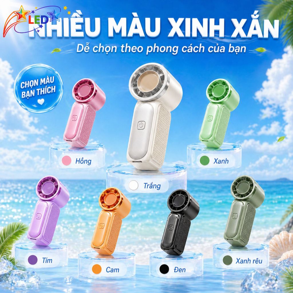 S1 Quạt Mini X688 Siêu Mát 199 Cấp Gió-Nhỏ Gọn Bỏ Túi,Sạc USB,Có Đèn LED,Nhỏ Gọn Tiện Lợi