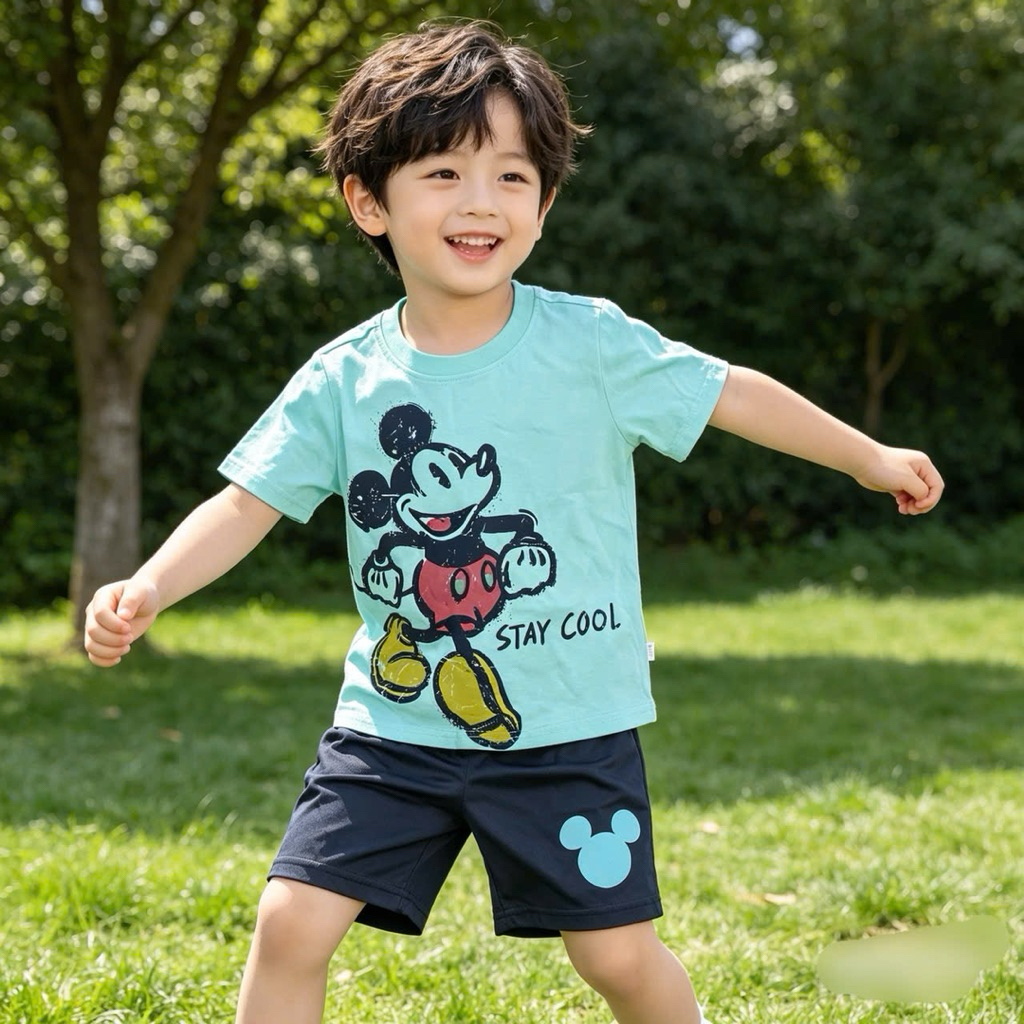 Set Bộ Bé Trai Cộc Tay Mặc Hè A1114 A1047 Vận Động Thoải Mái Mềm Mát Size 2-7Y (10-27kg)