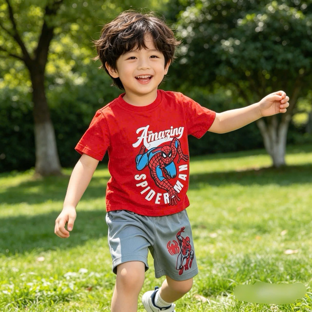 Set Bộ Bé Trai Cộc Tay Mặc Hè A1114 A1047 Vận Động Thoải Mái Mềm Mát Size 2-7Y (10-27kg)