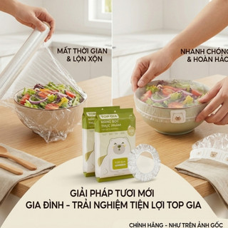 Túi Màng Bọc Thực Phẩm Treo Tường Top Gia 900 Chiếc, PE An Toàn, Không Mùi, Chịu Nhiệt, Co Giãn Tiện