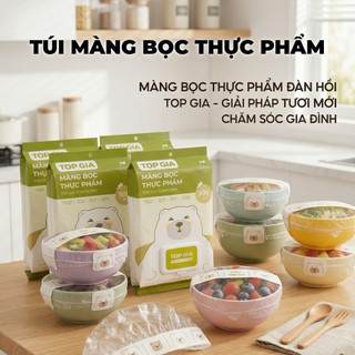 Túi Màng Bọc Thực Phẩm Treo Tường Top Gia 900 Chiếc, PE An Toàn, Không Mùi, Chịu Nhiệt, Co Giãn Tiện