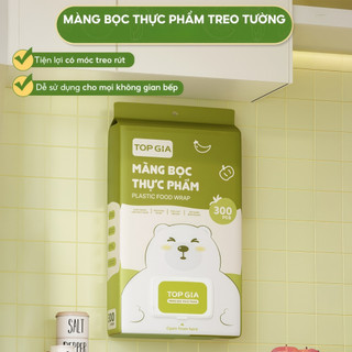 Túi Màng Bọc Thực Phẩm Treo Tường Top Gia 900 Chiếc, PE An Toàn, Không Mùi, Chịu Nhiệt, Co Giãn Tiện