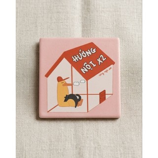 Lót ly gốm - Hướng nội X2 - congngoartwork