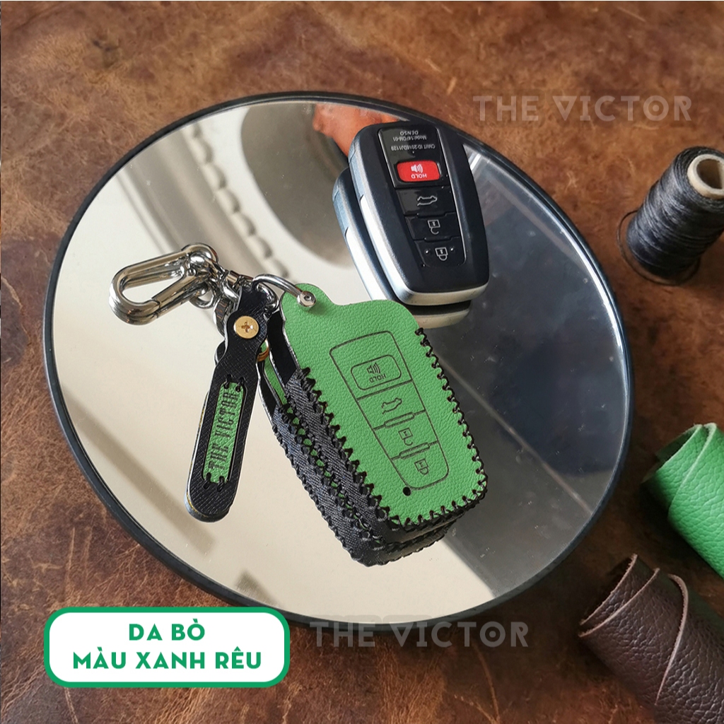 Bao Da Chìa Khoá Corolla Cross, Camry, Altis - Da Bò Khâu Tay