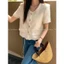 TRIANGLE - Lux Jacket (Cân nhắc kỹ, áo trắng QCCC không hoàn hàng) Áo tweed xù mỏng ngắn tay QCCC mùa xuân hè