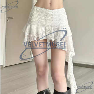 VM-Chân váy ren xéo tầng trendy phối tua rua cá tính gợi cảm
