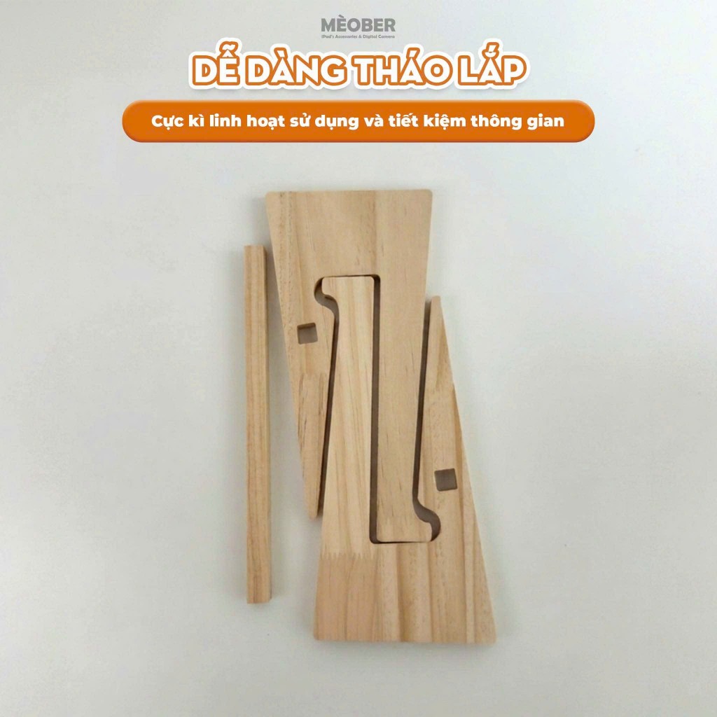 Kệ ,Giá Đỡ Laptop Và Macbook Bằng Gỗ Cao Cấp, Tản Nhiệt Tự Nhiên, Có Khe Để Bàn Phím, Dễ dàng tháo rời by MèoBer