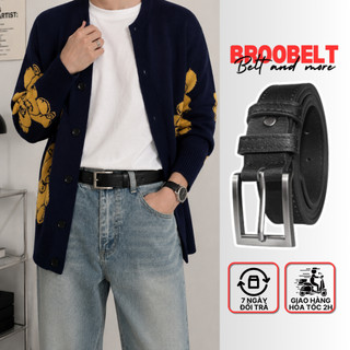 Thắt lưng nam nữ Broobelt thời trang Hàn Quốc, dây nịt lưng ulzzang bản vừa 2.8cm có lỗ bấm TL43