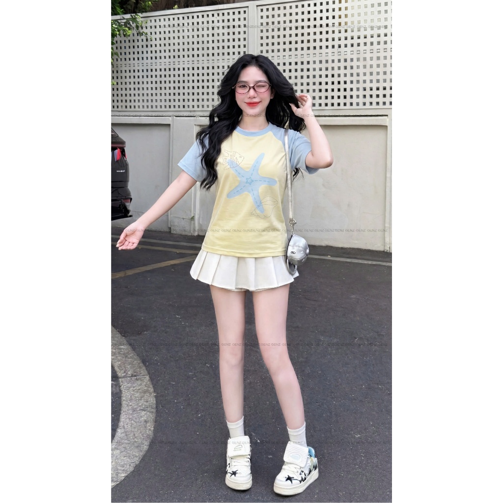 Áo Thun BabyTee SAO BIỂN Dễ Thương Đi Biển Mùa Hè Chất Cotton