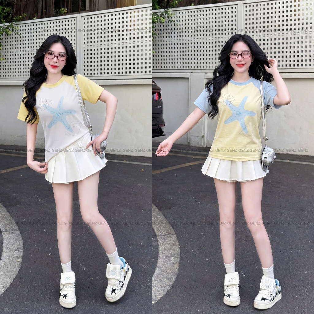 Áo Thun BabyTee SAO BIỂN Dễ Thương Đi Biển Mùa Hè Chất Cotton