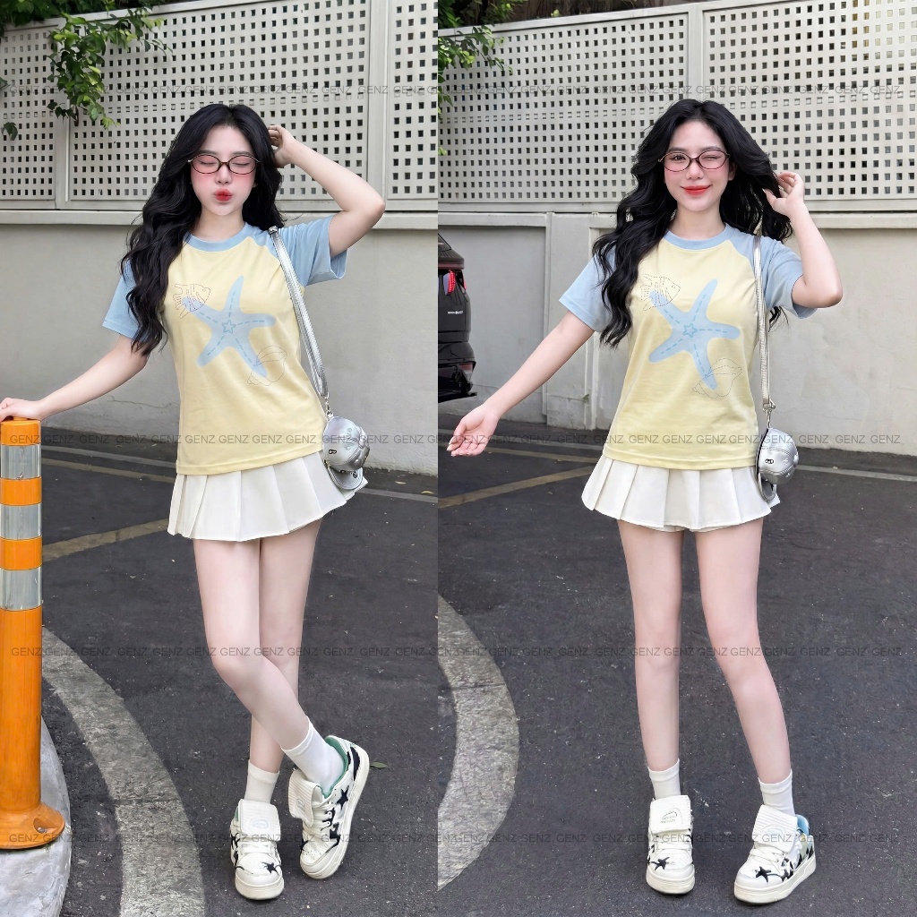 Áo Thun BabyTee SAO BIỂN Dễ Thương Đi Biển Mùa Hè Chất Cotton