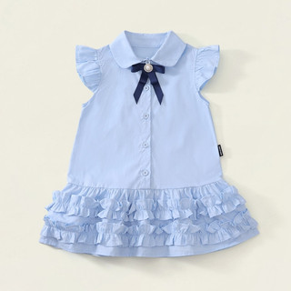 Váy Cho Bé Gái, Váy SơMi Tay Cánh Tiên Tiểu Thư Mặc Hàng Ngày Đi Chơi Chất Liệu Cotton