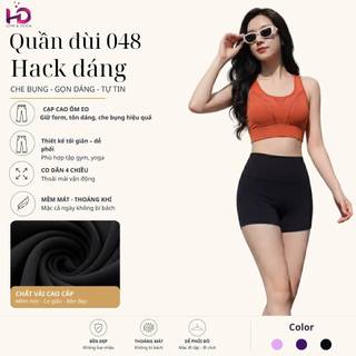 Quần đũi vừa nữ, model: 99079.1.048 Tuấn HD - Quần Đùi Ôm, Cạp Cao Có Lớp Trong Chống Lộ, Gym Yoga