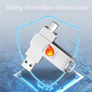 1TB 2TB  3 Trong 1 Ổ Đĩa Flash USB Kim Loại Tốc Độ Cao Type-C U Stick SmartPhone Máy Tính Bảng 512GB