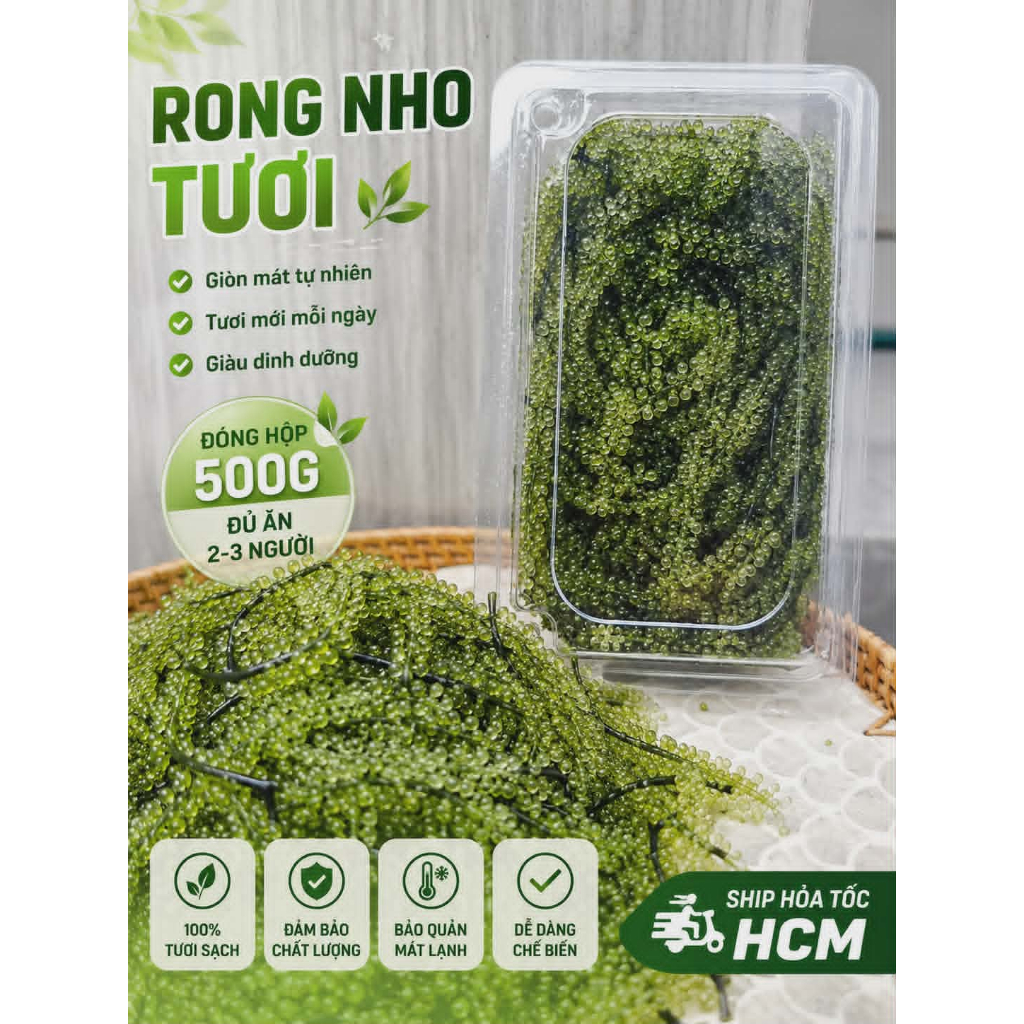 Rong nho tươi 500g Khánh Hoà - Chỉ ship hoả tốc HCM
