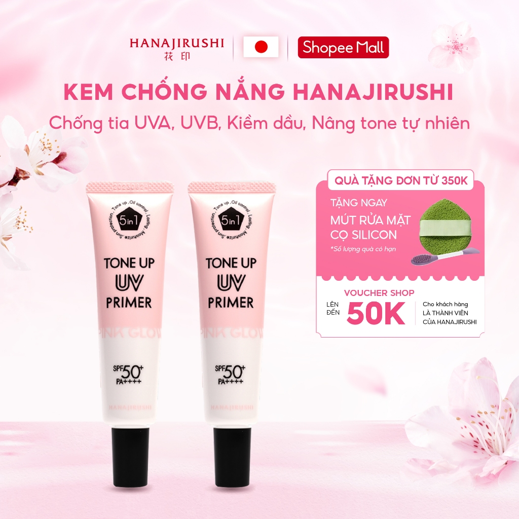 Kem Chống Nắng nâng tông, kiềm dầu PRIMER PINK GLOW