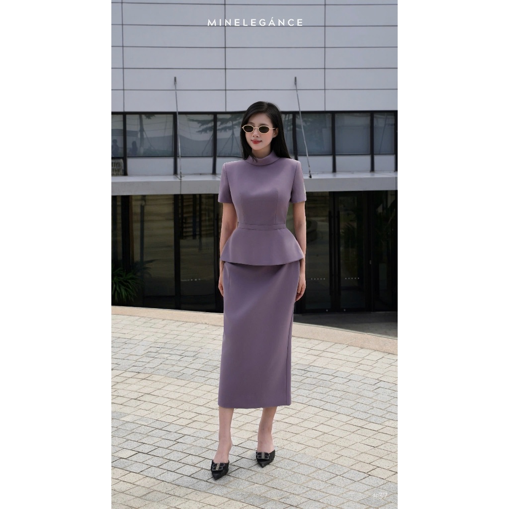MINELEGÁNCE | SET VEST ÁO & CHÂN VÁY BÚT CHÌ THANH LỊCH, SANG TRỌNG - MIN37