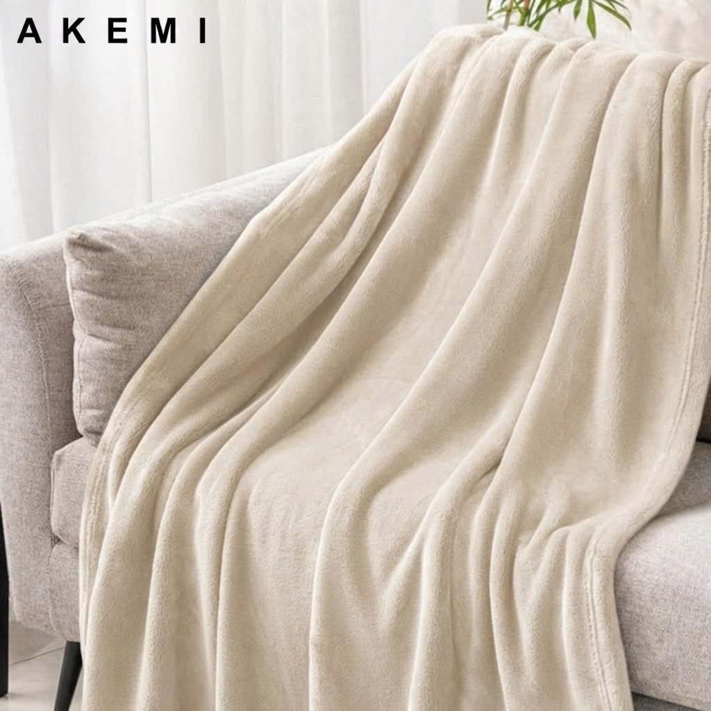 AKEMI Chăn Nỉ Cao Cấp Dày Dặn Siêu Ấm Colourlush Flannel Blanket 150x200cm 100% Polyester Mịn Màng Chống Nhăn