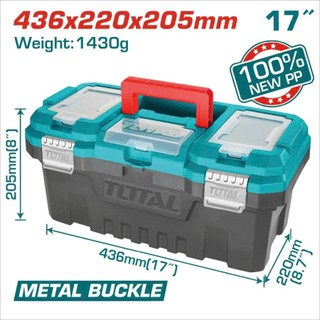 Hộp Nhựa Đựng Dụng Cụ Total Chính Hãng – Hộp Đồ Nghề Cứng, Khóa Chắc DNTT