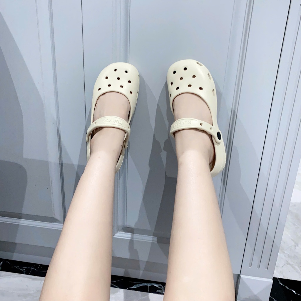 ( Tặng Charm Ngẫu Nhiên ) Dép sục nữ Kenros Dễ Thương, Đế Mềm Êm, Chống Trơn Trượt, Thoáng Khí