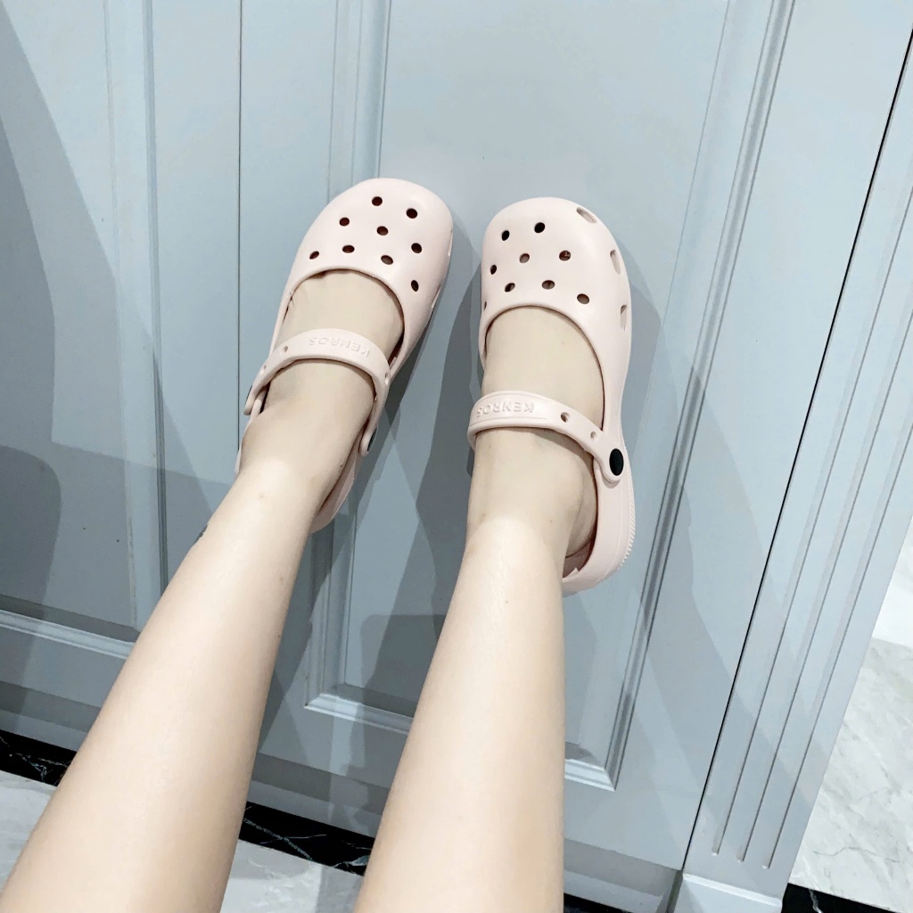 ( Tặng Charm Ngẫu Nhiên ) Dép sục nữ Kenros Dễ Thương, Đế Mềm Êm, Chống Trơn Trượt, Thoáng Khí