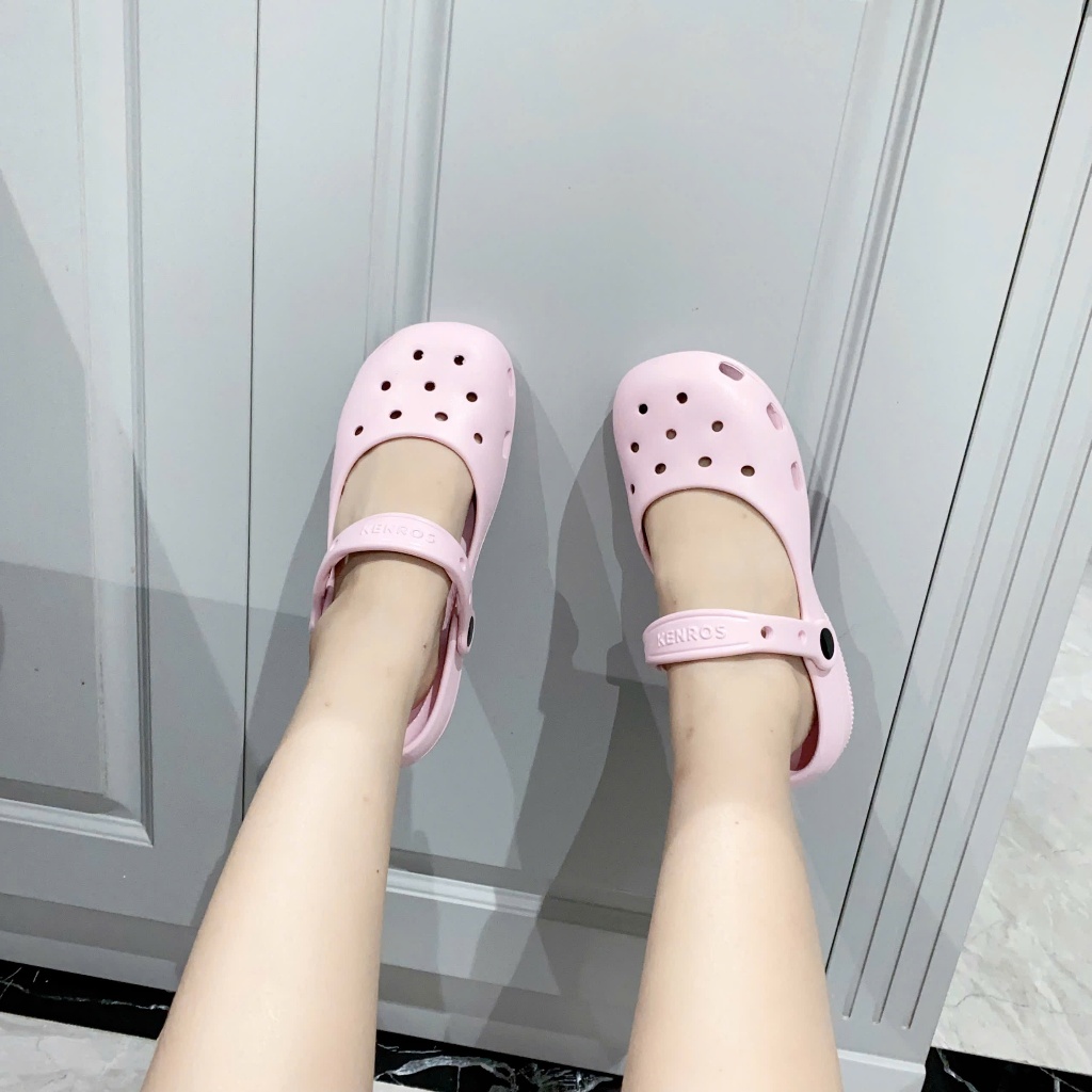 ( Tặng Charm Ngẫu Nhiên ) Dép sục nữ Kenros Dễ Thương, Đế Mềm Êm, Chống Trơn Trượt, Thoáng Khí
