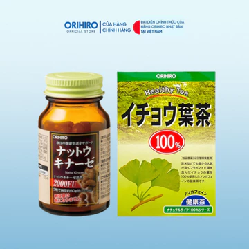 Combo Natto 2000 và Ginkgo hỗ trợ bổ não, phòng ngừa tai biến (Natto 2000 + Trà Ginkgo)