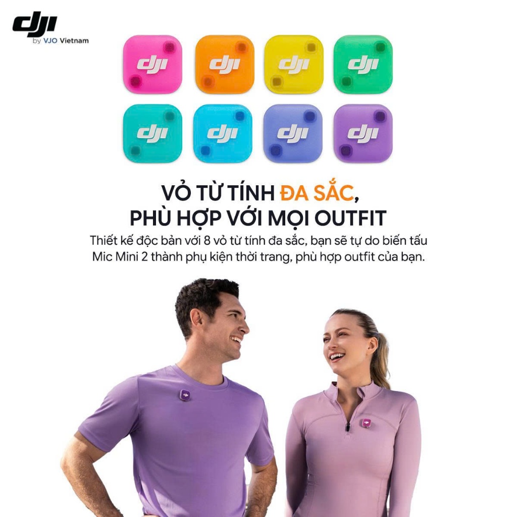[NSHOP] DJI Mic Mini2 Combo Thu Âm Không Dây,Micro Cài Áo Nhỏ Gọn,Khử Ồn 2 Cấp Độ, Màu Sắc Trẻ Trung