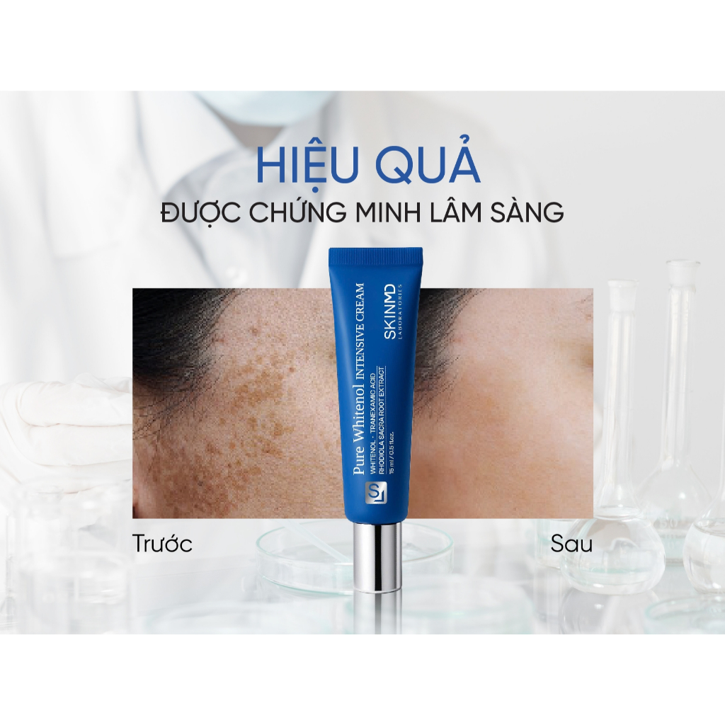 [MẪU MỚI NHẤT] Kem Dưỡng SkinMD Pure Whitenol 15ml Mờ Nám Trắng Da, Phục Hồi Tái Tạo Da,Ngừa Lão Hóa