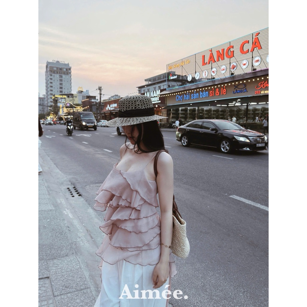 𝑺𝒔𝒖.𝑺𝒕𝒖𝒅𝒊𝒐 ÁO VOAN HAI DÂY TẦNG CHUẨN LOẠI 1 FREESZ DƯỚI 55jg